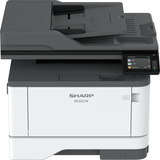 fotocopiadora sharp mx-b427w con impresion en blanco y negro en formato de papel a4