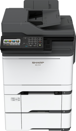fotocopiadora sharp mx-c357f con papel a4 y a color