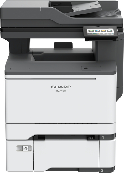 fotocopiadora sharp mx-c358f con papel a4 y a color