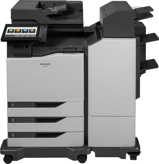 fotocopiadora sharp mx-c557f con papel a4 y a color